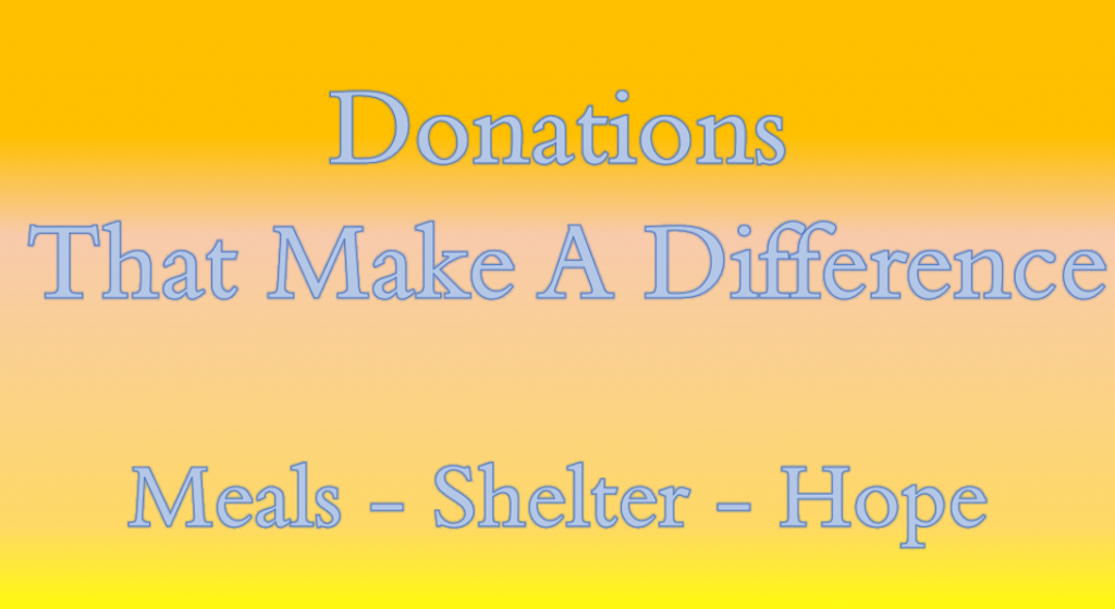 Donations That Are Making A Difference Market Street Mission